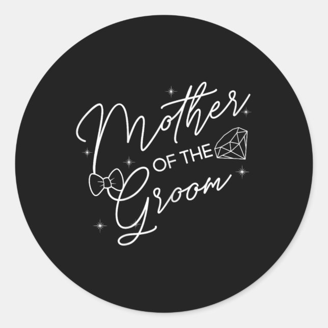 Mutter der Groom Blume Hochzeitsfeier Runder Aufkleber (Vorderseite)