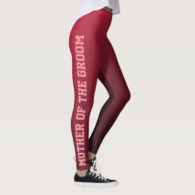 Mutter der Groom Burgund Ombre Mode Leggings (Rechts)