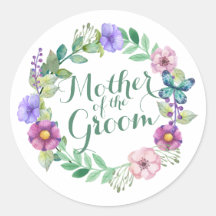 Mutter der Groom Elegant Floral Wedding Sticker