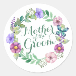 Mutter der Groom Elegant Floral Wedding Sticker