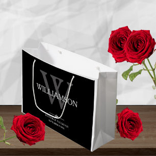 Mutter der Groom-Geschenk Monogram Elegant Hochzei Große Geschenktüte