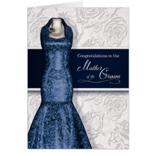 Mutter der Groom Gratulationen Navy Blue