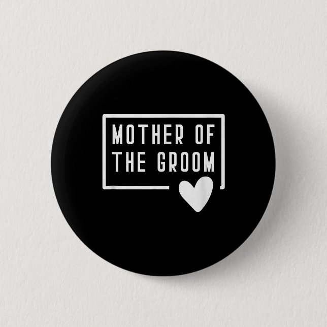 Mutter der Groom-Herz-Mama Hochzeit Bachelorette Button (Vorderseite)