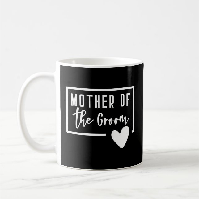 Mutter der Groom-Herz-Mama Hochzeit Bachelorette Kaffeetasse (Links)