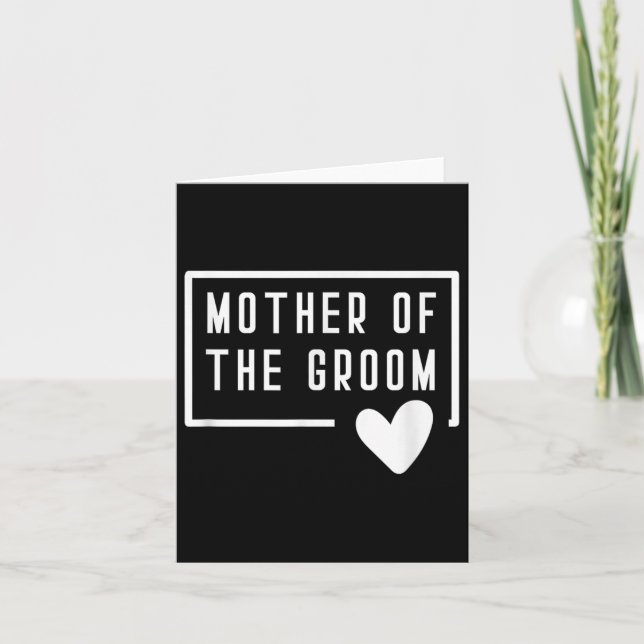 Mutter der Groom-Herz-Mama Hochzeit Bachelorette Karte (Vorderseite)