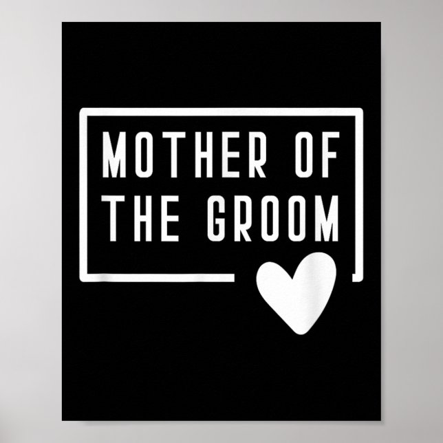 Mutter der Groom-Herz-Mama Hochzeit Bachelorette Poster (Vorne)