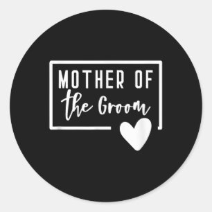 Mutter der Groom-Herz-Mama Hochzeit Bachelorette Runder Aufkleber
