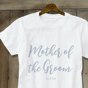 Mutter der Groom Hochzeit Custom Dusty Blue T-Shirt