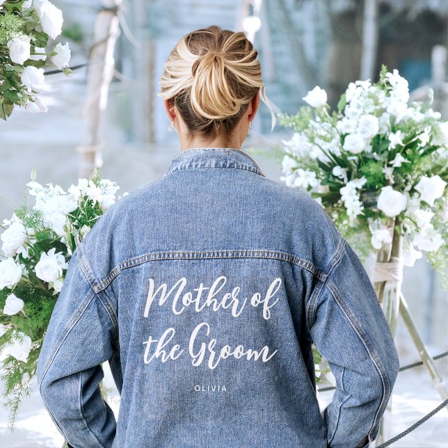 Mutter der Groom Hochzeit Personalisiert Jeansjacke (Von Creator hochgeladen)