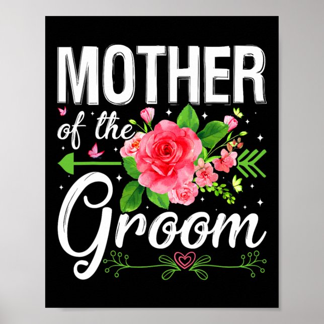 Mutter der Groom Hochzeit Verlobung Mother's Da Poster (Vorne)