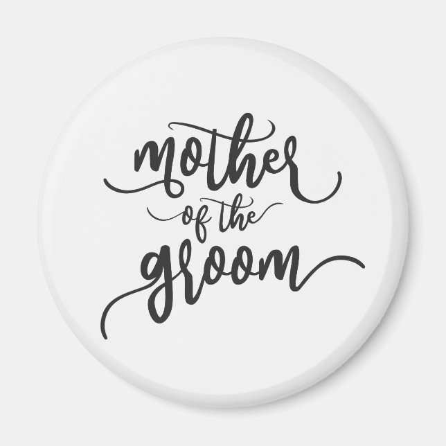 Mutter der Groom-Hochzeitkalligraphie | Magnet (Vorne)