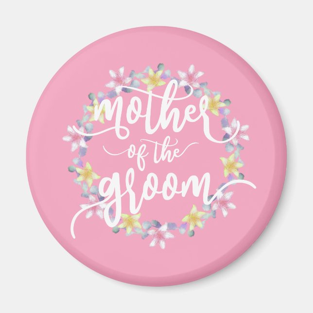Mutter der Groom-Hochzeitkalligraphie | Magnet (Vorne)