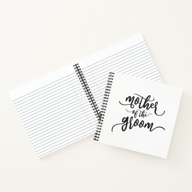 Mutter der Groom-Hochzeitkalligraphie | Notebook Notizbuch (Innenseite)