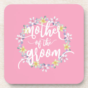 Mutter der Groom-Hochzeitkalligraphie UNTERSETZE Getränkeuntersetzer