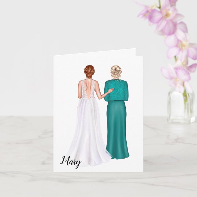 Mutter der Groom-Hochzeitkarte von der Braut Karte (Orchidee)