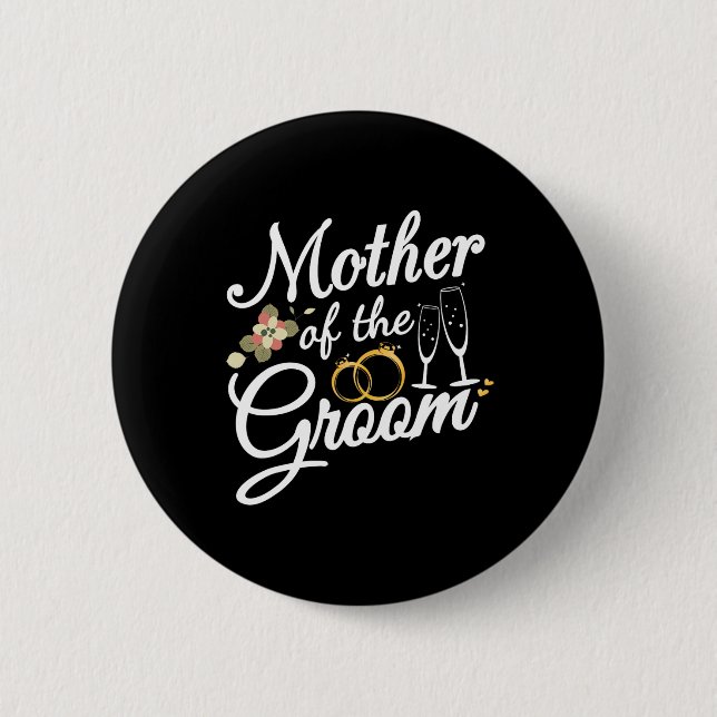 Mutter der Groom Mama Geschenke für Hochzeit oder  Button (Vorderseite)