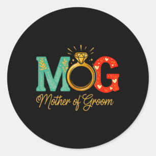 Mütter der Groom Mob Mog Mama Wedding Bac Runder Aufkleber