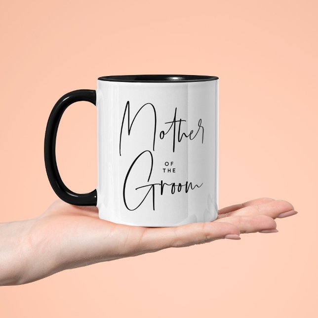 Mutter der Groom Modern Zweifarbige Tasse (Von Creator hochgeladen)