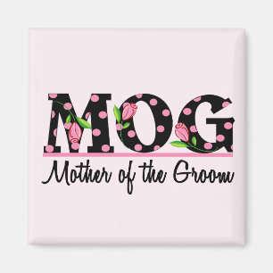 Mutter der Groom (MOG) Tulip Lettering Magnet
