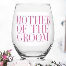 Mutter der Groom Pink Moderne Elegant Custom