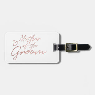 Mutter der Groom - Rose Gold Imitate Folie Gepäckanhänger