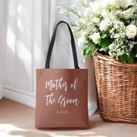 Mutter der Groom Terracotta Brown White