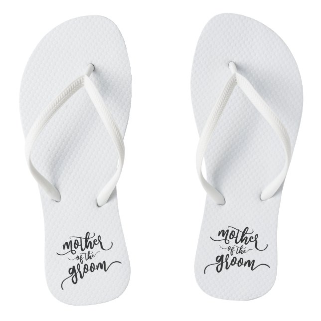 Mutter der Groom Wedding Calligraphy Flip Flops (Fußbett)