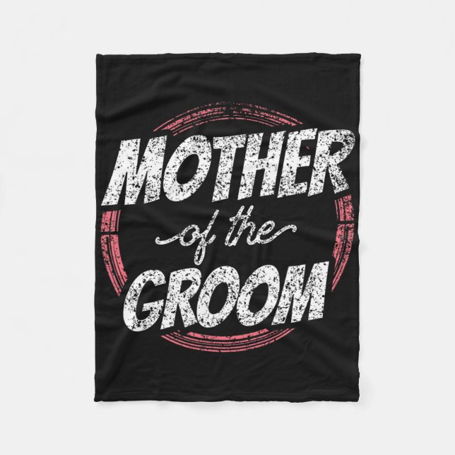 Mutter der Groom Wedding Party Bachelor Mama Mama Fleecedecke (Vorderseite)