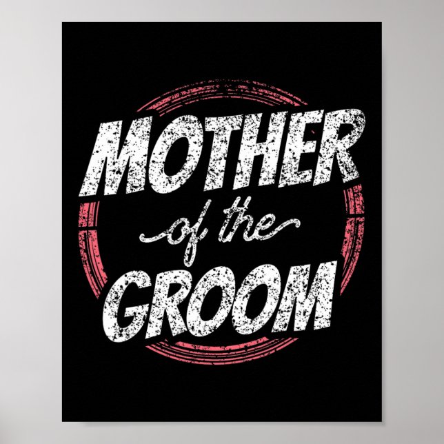 Mutter der Groom Wedding Party Bachelor Mama Mama Poster (Vorne)
