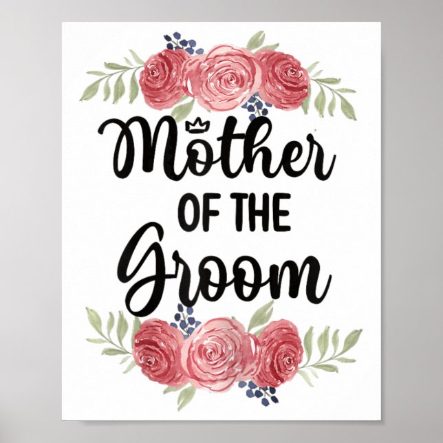 Mutter der Groom Wedding Party Dusche Mama Poster (Vorne)