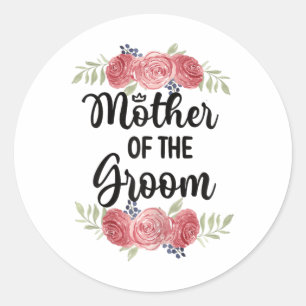 Mutter der Groom Wedding Party Dusche Mama Runder Aufkleber