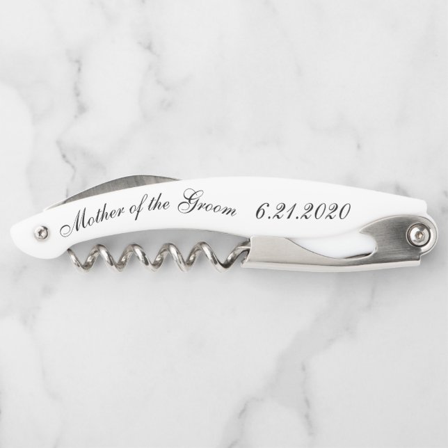 Mutter der groom weißen Korkschrauben Kellnermesser (Rückseite)