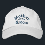 Mutter der Groomehe Bestickte Kappe<br><div class="desc">Mutter der Groom niedliche Baseballkappe. Ideal für alle Ihre Hochzeitsfeiern und Veranstaltungen. Ich habe Hüte in meinem Geschäft für jedes Mitglied deiner Hochzeitsfeier. Klicken Sie auf Anpassen,  um die Farbe des Schriftartes zu ändern. Besuchen Sie Smilin' Eyes Schätze für mehr Braut- und Hochzeitseinladungen,  Karten und Geschenke.</div>