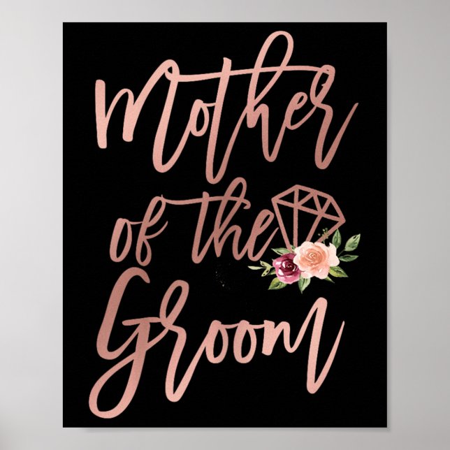 Mutter der Groomflora von der Braut für Hochzeit Poster (Vorne)