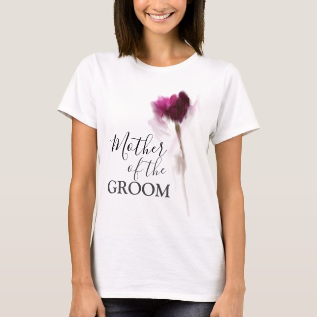 "MUTTER DER GRUPPE" | Burgundy Tulip Floral T-Shirt (Vorderseite)