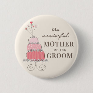 MUTTER DER GRUPPE Sweet Pink Wedding Cake Button