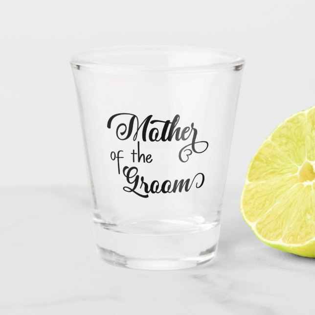 Mutter der Hochzeit am Boden Schnapsglas (Vorderseite)