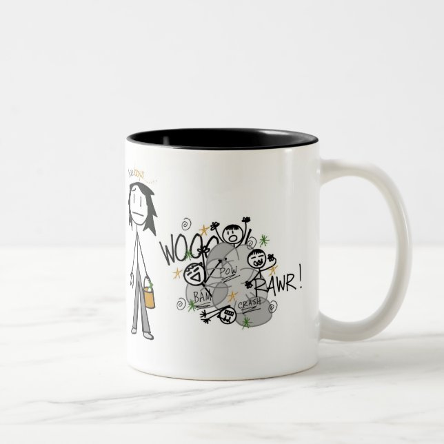 Mutter der Jungen Zweifarbige Tasse (Rechts)