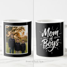 Mutter-der-Jungs-Pinsel-Schriftzug Custom 1 Foto S