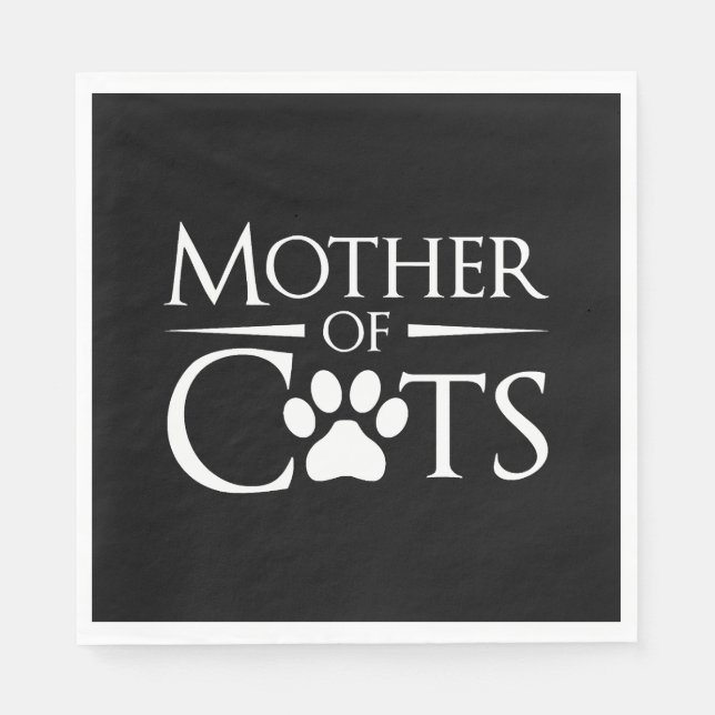 Mutter der Katzen Serviette (Vorderseite)