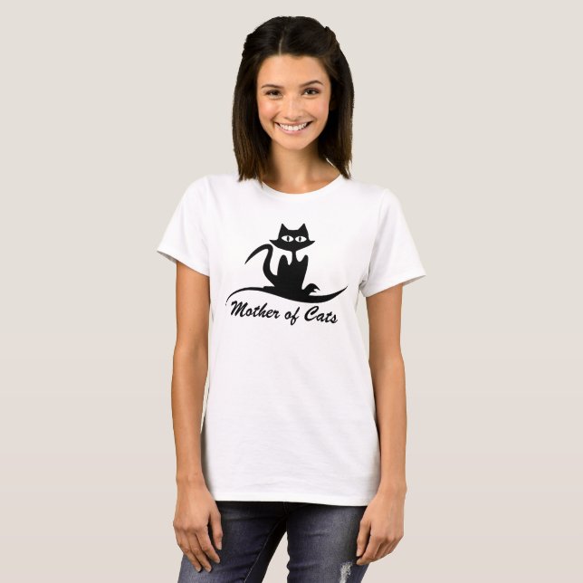 Mutter der Katzen T-Shirt (Vorne ganz)