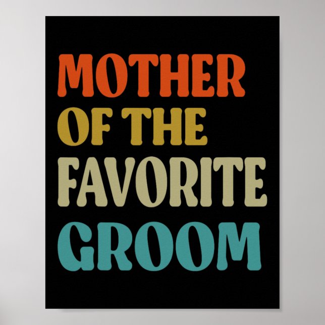 Mutter der Lieblingsgarten Hochzeit Mama Funny Gro Poster (Vorne)
