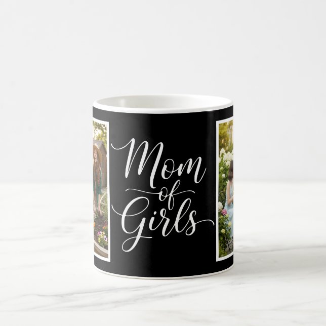 Mutter der Mädchen Elegantes modernes Skript 2 Fot Kaffeetasse (Mittel)