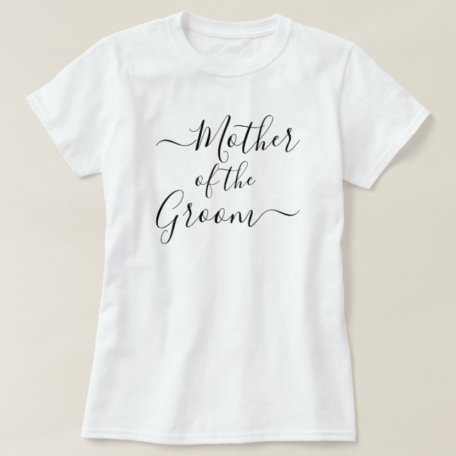 Mutter der modernen Hochzeitsfeier der Groom T-Shirt (Design vorne)