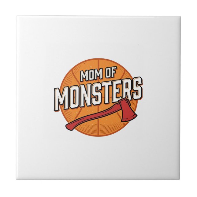 Mutter der Monster Vintage Basketball-Mutter Desig Fliese (Vorderseite)