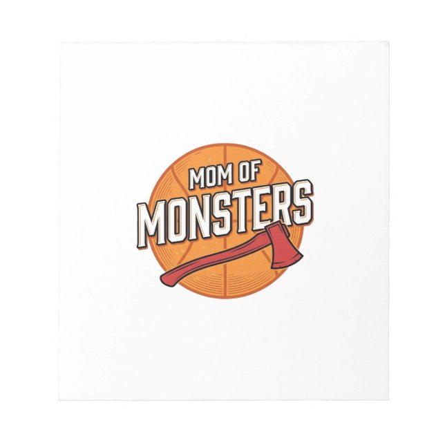 Mutter der Monster Vintage Basketball-Mutter Desig Notizblock (Vorderseite)