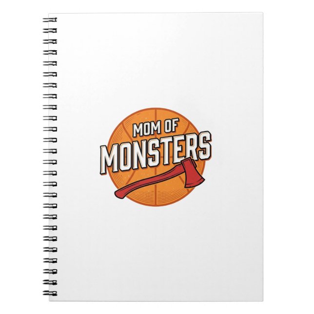 Mutter der Monster Vintage Basketball-Mutter Desig Notizblock (Vorderseite)