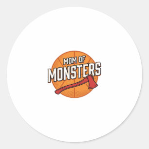 Mutter der Monster Vintage Basketball-Mutter Desig Runder Aufkleber
