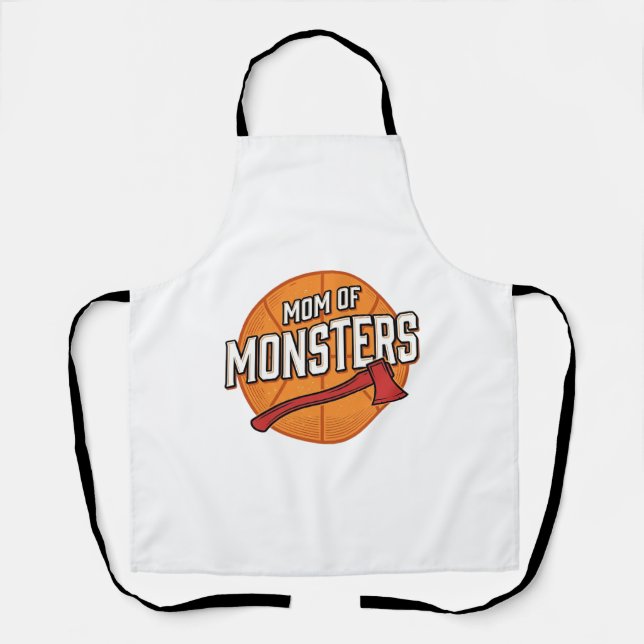 Mutter der Monster Vintage Basketball-Mutter Desig Schürze (Vorderseite)