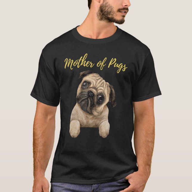 Mutter der Mops süßer Mops T-Shirt (Vorderseite)